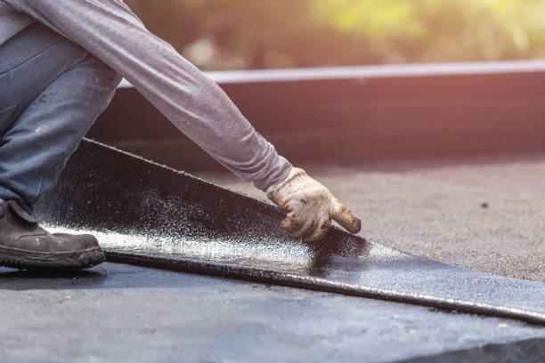 Professional Waterproofing technician working in Palisades Park, NJ